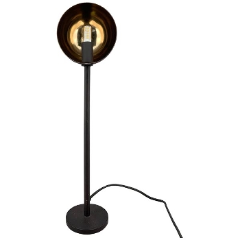 Lampe Antiquité, schwarz/gold, Metall, 12x9,5x45 cm