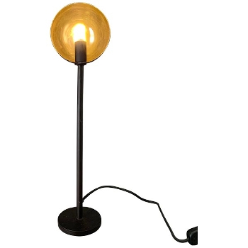 Lampe Antiquité, schwarz/gold, Metall, 12x9,5x45 cm