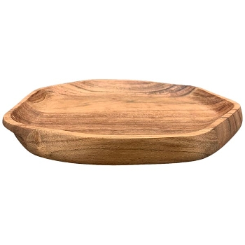 Tablett Dost, natur, Holz, 23x22x2,5 cm