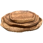 Tablett Dost, natur, Holz, 28,5x29x2,5 cm