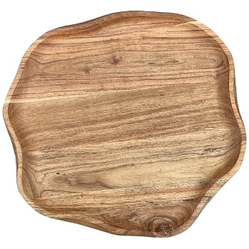 Tablett Dost, natur, Holz, 33,5x33,5x2,5 cm