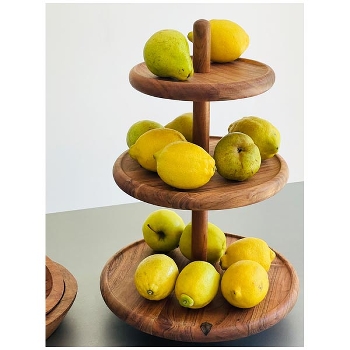 Etagere Dost, natur, Holz, 31x31x44 cm