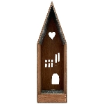 WindLichtHaus Dost, natur, Holz/Metall, 8x7x27 cm