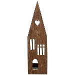 WindLichtHaus Dost, natur, Holz/Metall, 9x7x35 cm