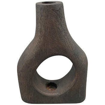 Vase Antiquité, braun, Holz, 15x5x21,5 cm