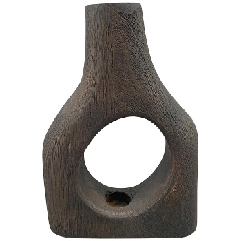 Vase Antiquité, braun, Holz, 15x5x21,5 cm