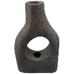 Vase Antiquité, braun, Holz, 15x5x26,5 cm