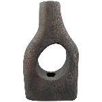 Vase Antiquité, braun, Holz, 15x5x26,5 cm