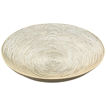 Schale Dazz, creme, Metall, 30x30x7,5 cm