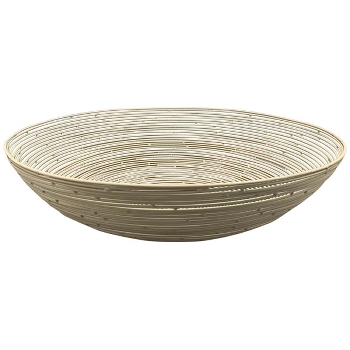 Schale Dazz, creme, Metall, 30x30x7,5 cm