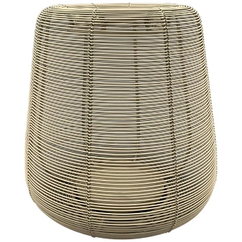 WindLicht Dazz, creme, Metall/Glas, 23x23x24 cm
