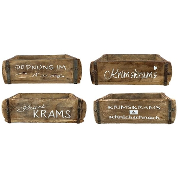 Kasten "KrimsKrams" Antiquité, Holz, 32x14x9 cm