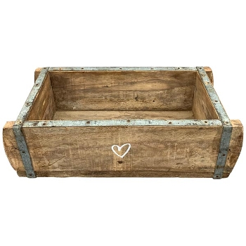 Kasten "Herz" Antiquité, Holz, 32x14x9 cm