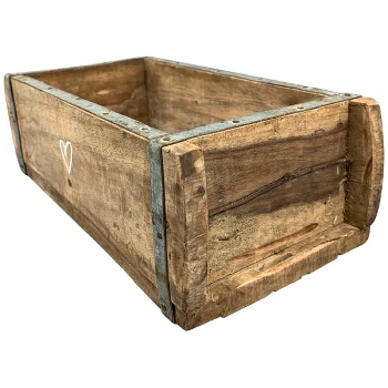 Kasten "Herz" Antiquité, Holz, 32x14x9 cm