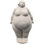 FrauenSkulptur DUR, grau, Zement, 24x17x39,5 cm