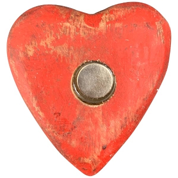 HerzMagnet Dost, rot, Holz, 4x1x4 cm