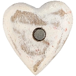 HerzMagnet Dost, weiß, Holz, 5,5x1x5,5 cm