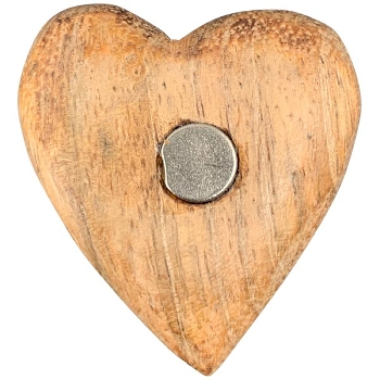 HerzMagnet Dost, natur, Holz, 4x1x4 cm