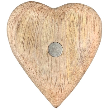 HerzMagnet Dost, natur, Holz, 5,5x1x5,5 cm