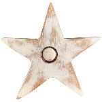 SternMagnet Dost, weiß, Holz, 6x1x6 cm