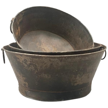 WannenSet/3 Antiquité, Metall, 35x32x15 cm,