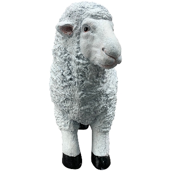 Schaf TARO, weiß, MGO, 60x24x49 cm