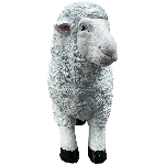 Schaf TARO, weiß, MGO, 60x24x49 cm