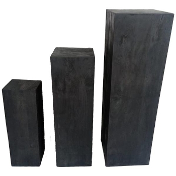 Säulen Set/3 Puri, schwarz, Holz,