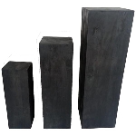 SäulenSet/3 Puri, schwarz, Holz,