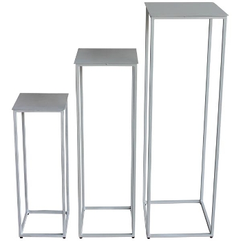 TischSet/3 Puri, weiß, Metall,