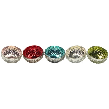 SchwimmLinse Surplus, silber/türkis/rot/grün/lila, Glas