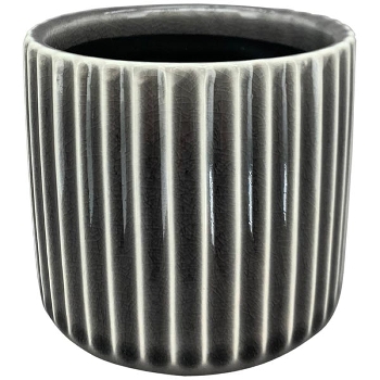 Topf GenT, grau, Keramik, 10,5x10,5x10,5 cm