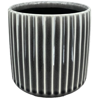 Topf GenT, grau, Keramik, 13x13x13 cm