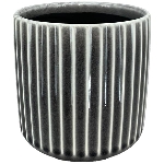 Topf GenT, grau, Keramik, 13x13x13 cm