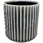 Topf GenT, grau, Keramik, 15,5x15,5x16 cm