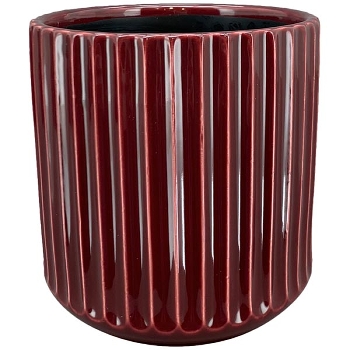 Topf GenT, burgundy, Keramik, 15,5x15,5x16 cm