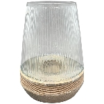 WindLicht Puri, natur, Glas/Holz, 22,5x22,5x29 cm