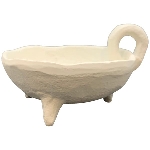 KerzenHalter Dazz, creme, Alu, 11x9,5x6 cm