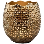 WindLicht Aurum, gold, Metall, 15,5x15,5x16 cm