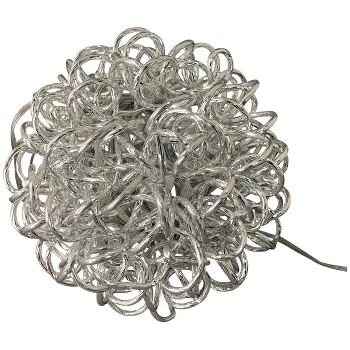 LED Kugel Lumière, silber, Alu, 15x15x17 cm