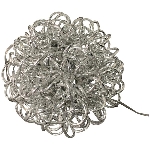 LED Kugel Lumière, silber, Alu, 15x15x17 cm