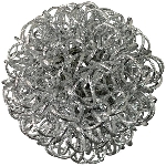 LED Kugel Lumière, silber, Alu, 30x30x30 cm