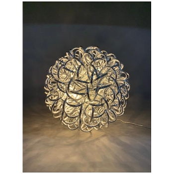 LED Kugel Lumière, silber, Alu, 30x30x30 cm