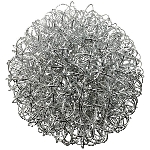 LED Kugel Lumière, silber, Alu, 120x120x120 cm