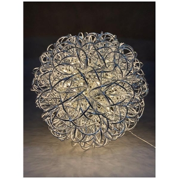 LED Kugel Lumière, silber, Alu, 120x120x120 cm
