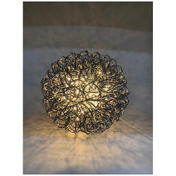 LED Kugel Lumière, schwarz, Alu, 50x50x50 cm