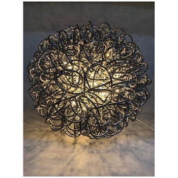 LED Kugel Lumière, schwarz, Alu, 120x120x120 cm