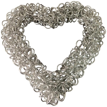 LED Herz Lumière, silber, Alu, 60x17x60 cm