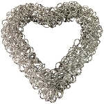 LED Herz Lumière, silber, Alu, 60x17x60 cm