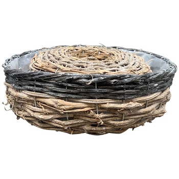 PflanzRingSet/2 Willow, Rattan, 25x25x9 cm, 30x30x9 cm
